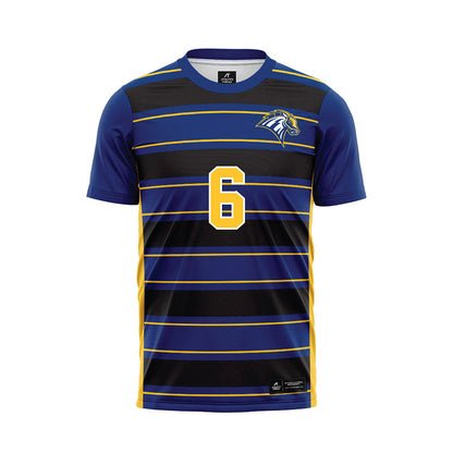 New Haven - NCAA Men's Soccer : Valerio Del Mastro - Blue Soccer Jersey-0