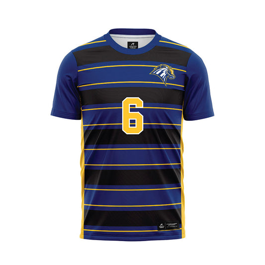 New Haven - NCAA Men's Soccer : Valerio Del Mastro - Blue Soccer Jersey-0