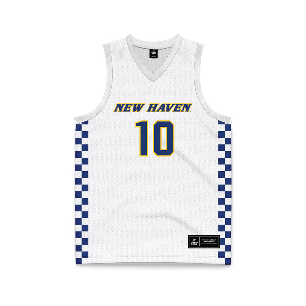 New Haven - NCAA Women's Basketball : Aniya McDonald-Perry - White Basketball Jersey-0