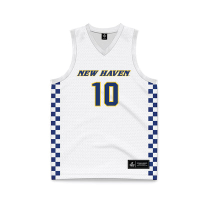 New Haven - NCAA Women's Basketball : Aniya McDonald-Perry - White Basketball Jersey-0
