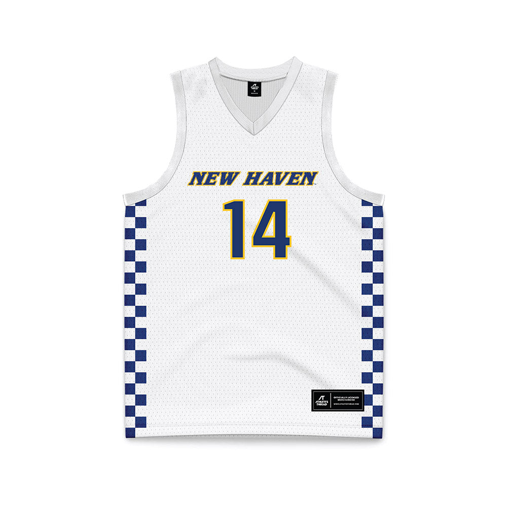 New Haven - NCAA Women's Basketball : Lindsay Hogan - White Basketball Jersey-0