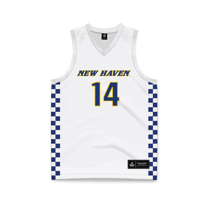 New Haven - NCAA Women's Basketball : Lindsay Hogan - White Basketball Jersey-0