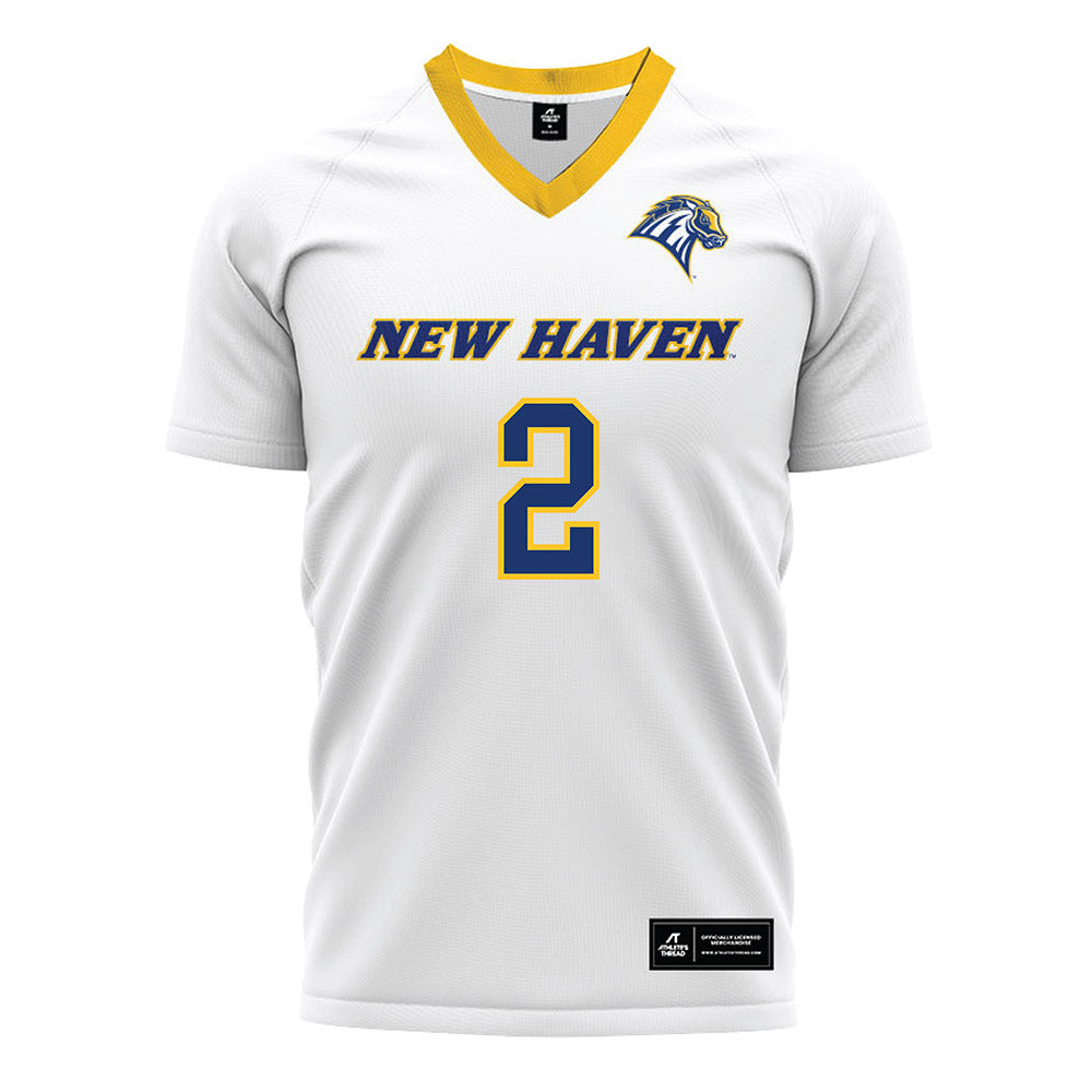 New Haven - NCAA Women's Soccer : Grace Simpson - White Soccer Jersey-0