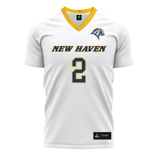 New Haven - NCAA Women's Soccer : Grace Simpson - White Soccer Jersey-0