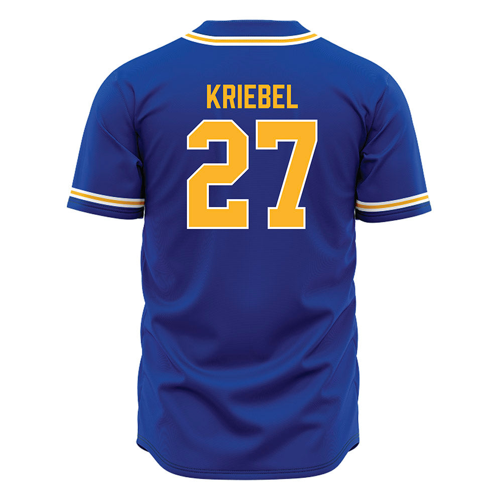 Pittsburgh - NCAA Baseball : Chase Kriebel - Blue Jersey-1