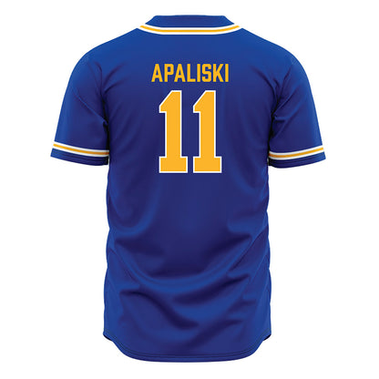 Pittsburgh - NCAA Baseball : Ryan Apaliski - Blue Jersey-1