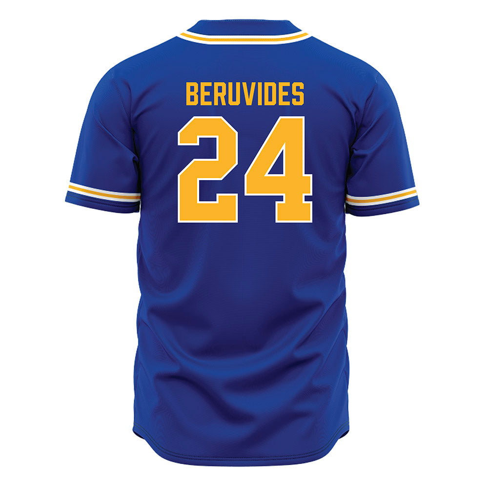 Pittsburgh - NCAA Baseball : Freddy Beruvides - Blue Jersey-1