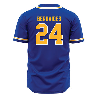Pittsburgh - NCAA Baseball : Freddy Beruvides - Blue Jersey-1