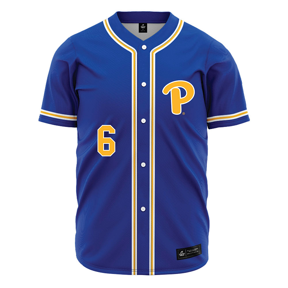 Pittsburgh - NCAA Baseball : John Badala - Blue Jersey-0