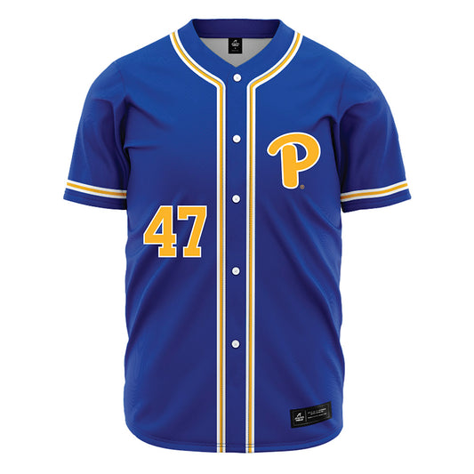 Pittsburgh - NCAA Baseball : Daniel McAuliff - Blue Jersey-0