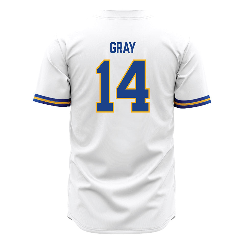 Pittsburgh - NCAA Baseball : Mikey Gray - White Jersey-1