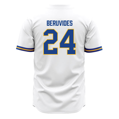 Pittsburgh - NCAA Baseball : Freddy Beruvides - White Jersey-1