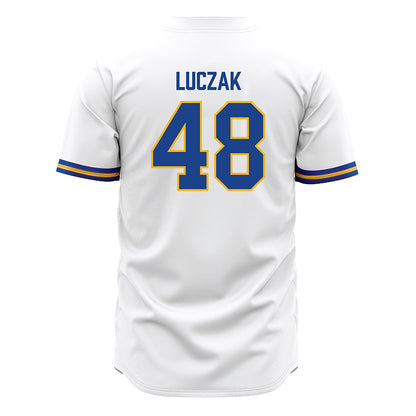 Pittsburgh - NCAA Baseball : Andrew Luczak - White Jersey-1