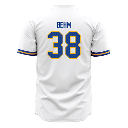 Pittsburgh - NCAA Baseball : Nolan Behm - White Jersey-1