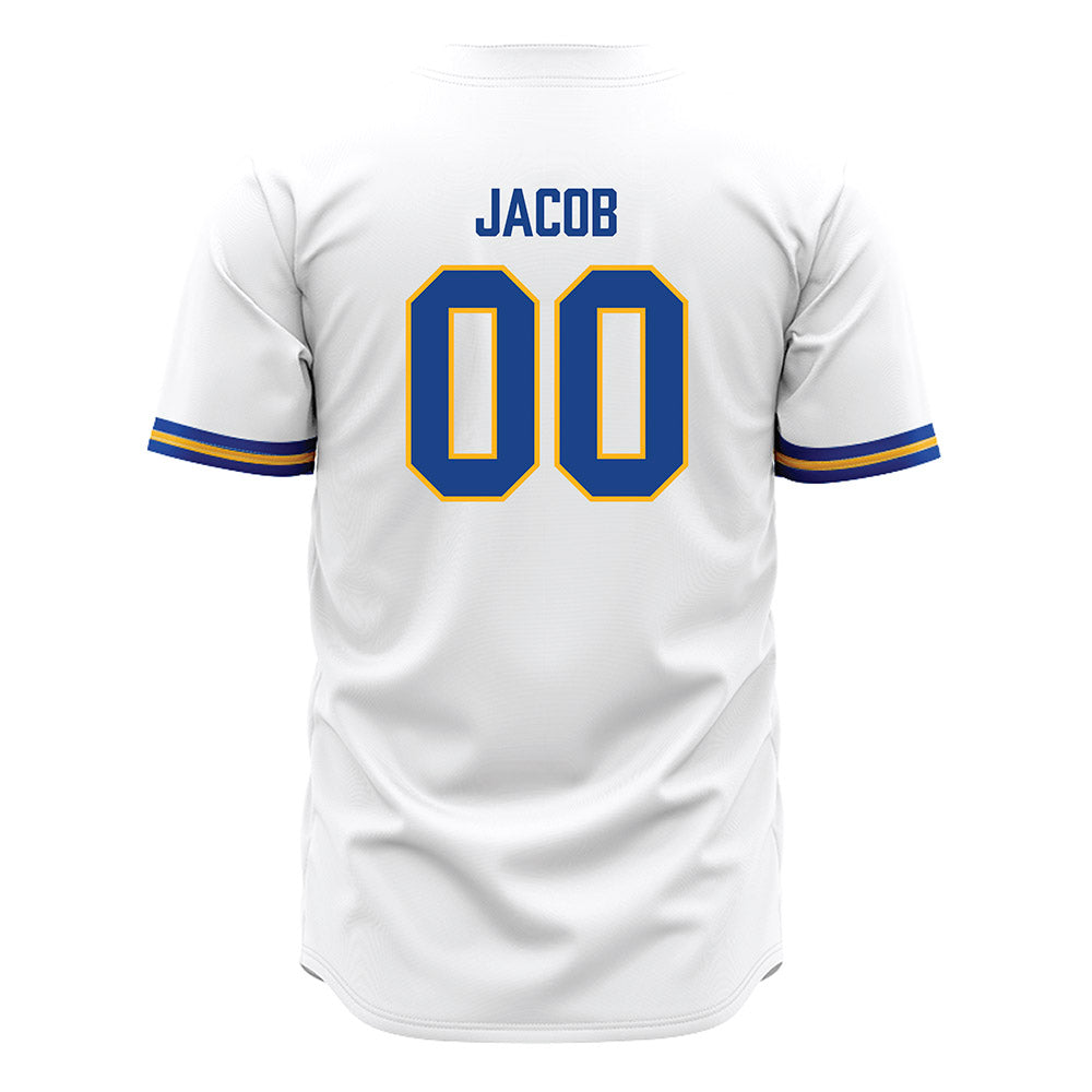 Pittsburgh - NCAA Baseball : Jordan Jacob - White Jersey-1