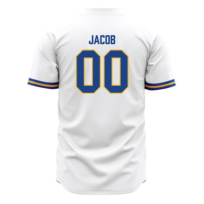 Pittsburgh - NCAA Baseball : Jordan Jacob - White Jersey-1