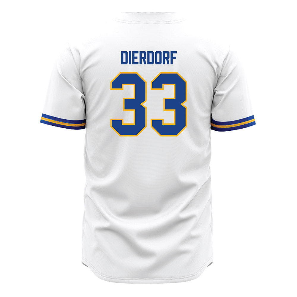 Pittsburgh - NCAA Baseball : Carter Dierdorf - White Jersey-1
