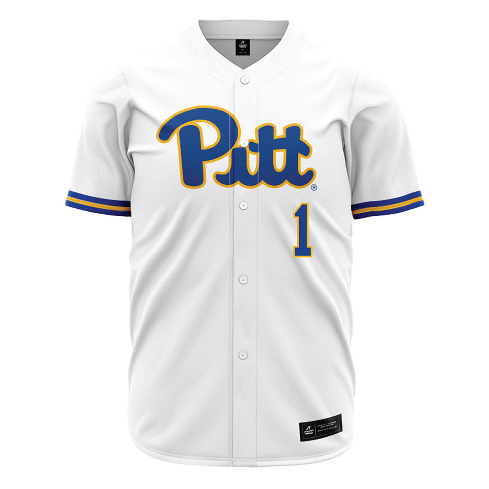 Pittsburgh - NCAA Baseball : Trey Fenderson - White Jersey-0