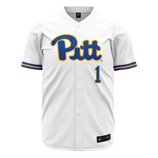 Pittsburgh - NCAA Baseball : Trey Fenderson - White Jersey-0