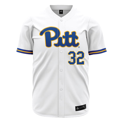 Pittsburgh - NCAA Baseball : Vincent Spizzoucco - White Jersey-0