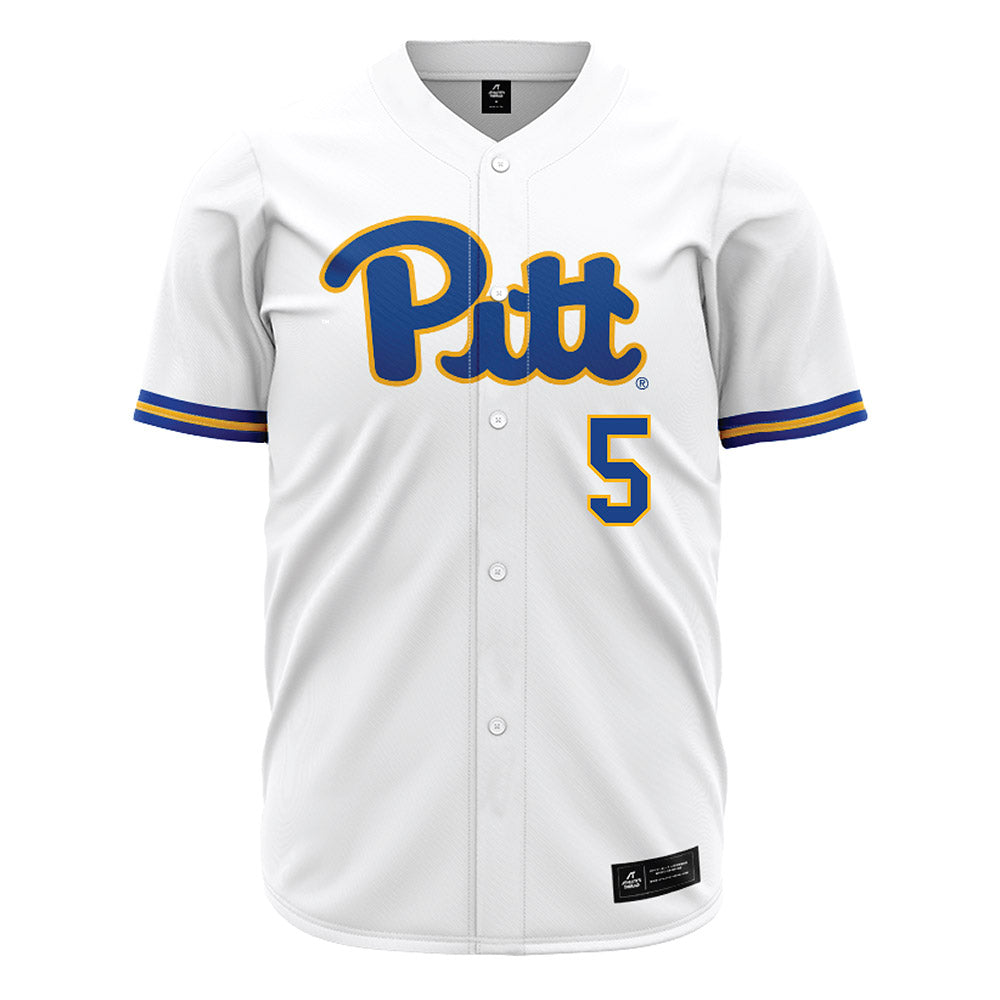 Pittsburgh - NCAA Baseball : Joey Baran - White Jersey-0