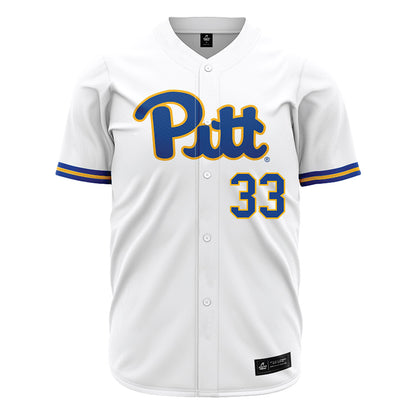 Pittsburgh - NCAA Baseball : Carter Dierdorf - White Jersey-0