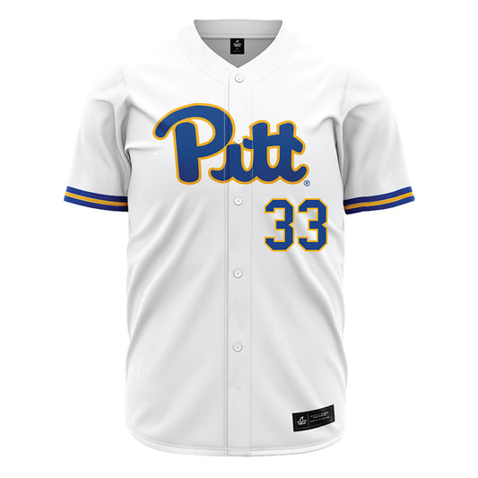 Pittsburgh - NCAA Baseball : Carter Dierdorf - White Jersey-0