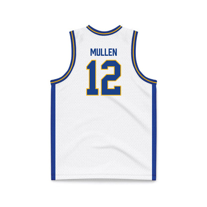Pittsburgh - NCAA Men's Basketball : Kieran Mullen - White Basketball Jersey-1