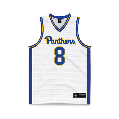 Pittsburgh - NCAA Men's Basketball : Omari Witherspoon - White Basketball Jersey-0