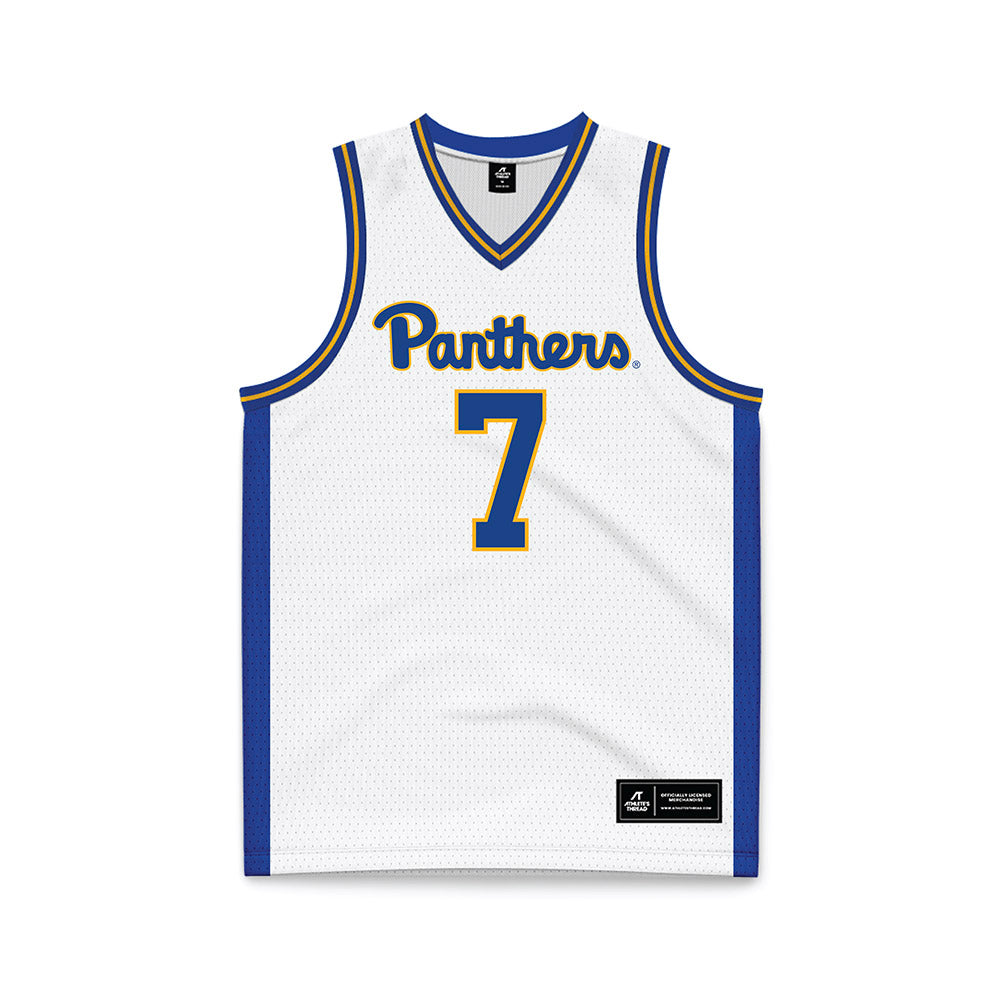 Pittsburgh - NCAA Men's Basketball : Damarco Minor - White Basketball Jersey-0