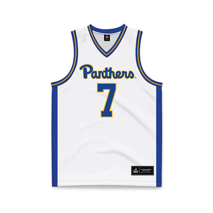 Pittsburgh - NCAA Men's Basketball : Damarco Minor - White Basketball Jersey-0