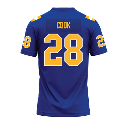 Pittsburgh - NCAA Football : Justin Cook - Blue Premium Football Jersey-1