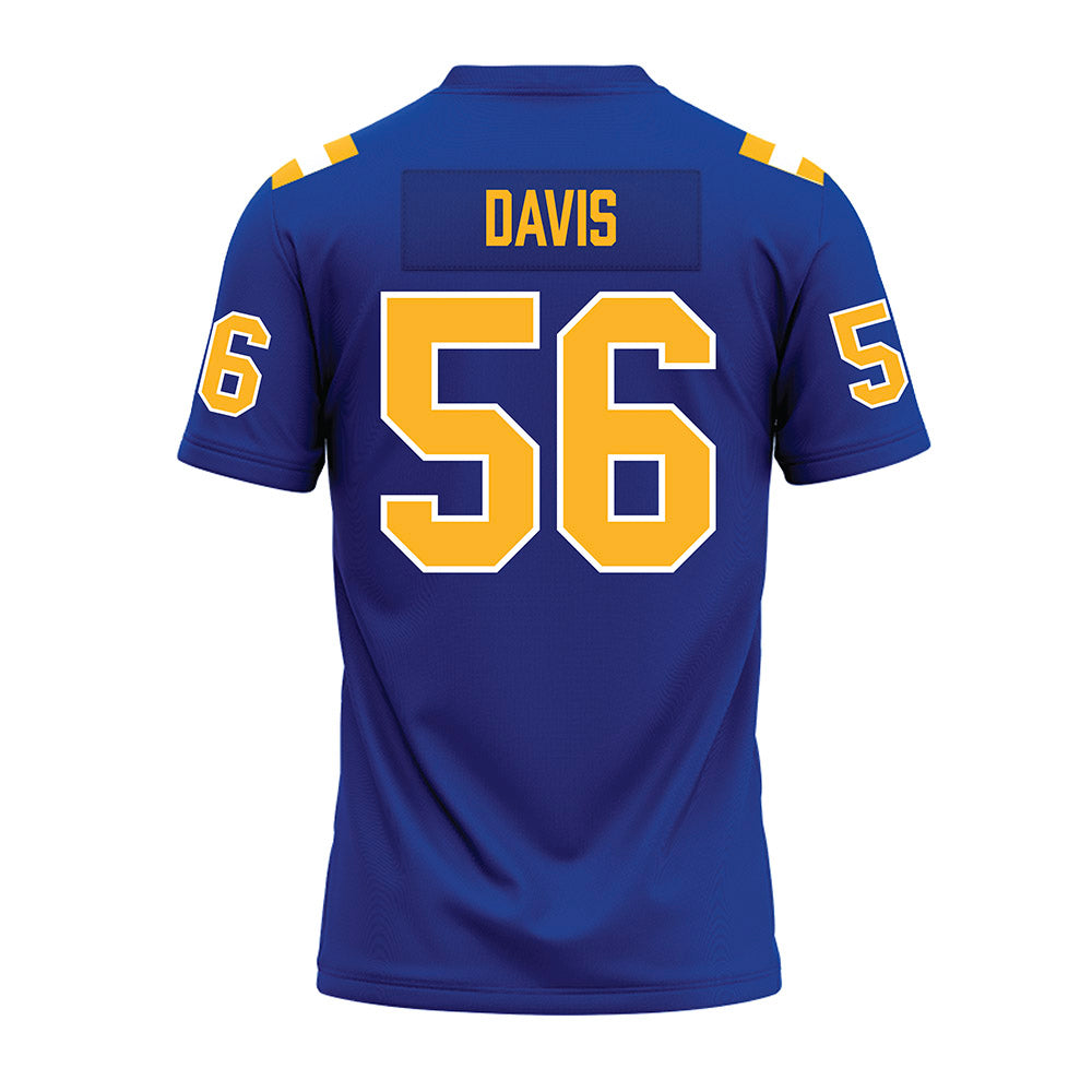 Pittsburgh - NCAA Football : Keylen Davis - Blue Premium Football Jersey-1