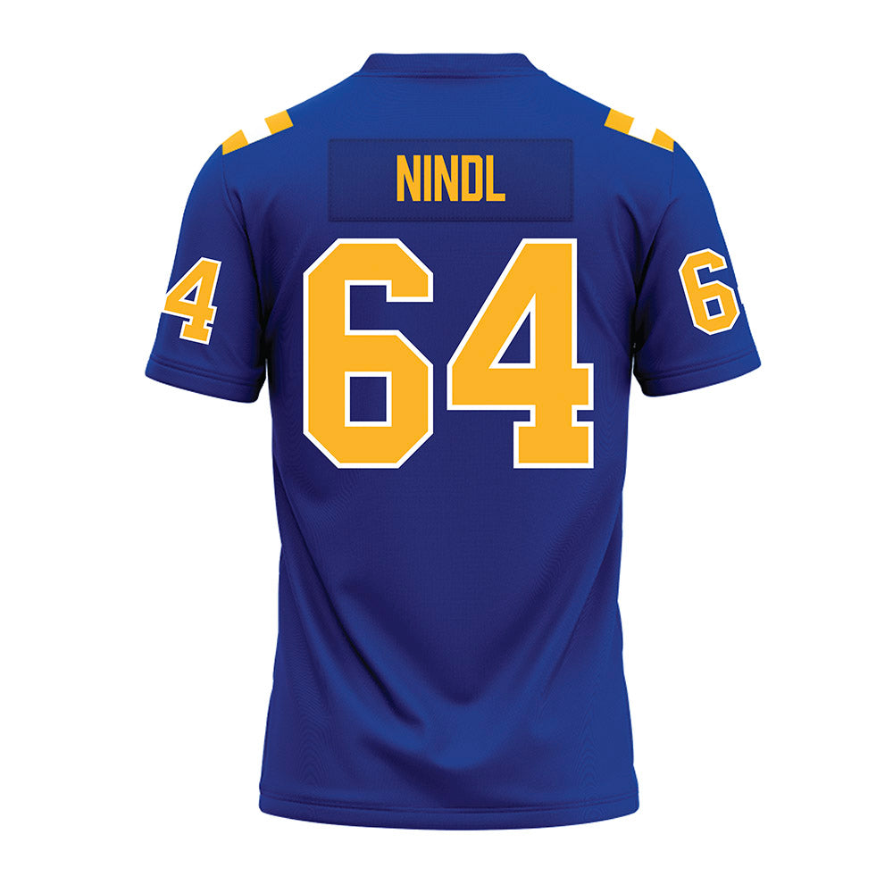 Pittsburgh - NCAA Football : Joshua Nindl - Blue Premium Football Jersey-1