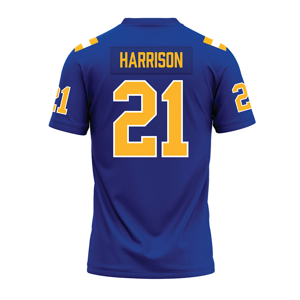Pittsburgh - NCAA Football : Shadarian Harrison - Blue Premium Football Jersey-1