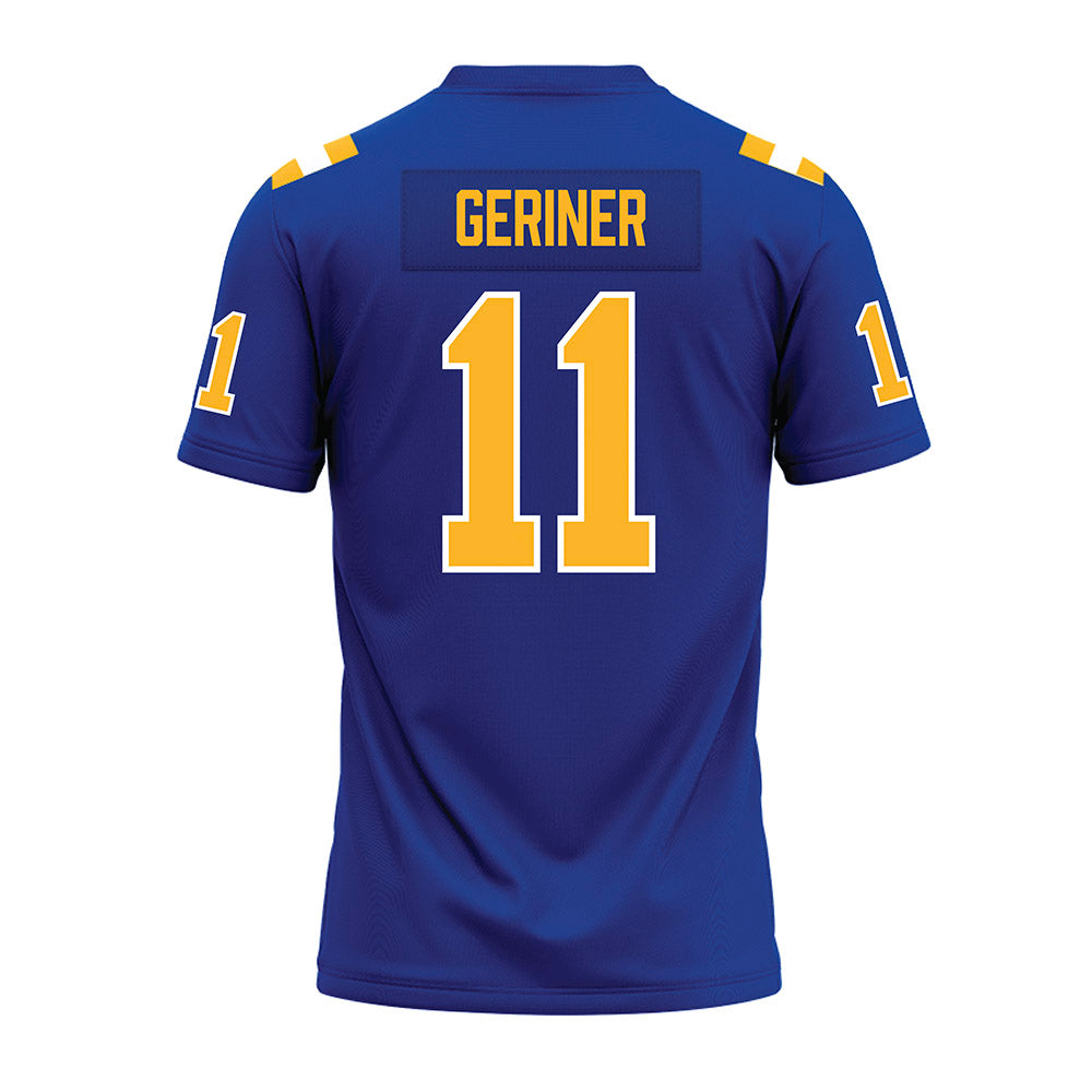 Pittsburgh - NCAA Football : Holden Geriner - Blue Premium Football Jersey-1