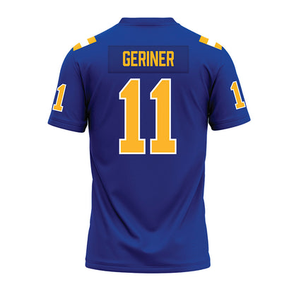 Pittsburgh - NCAA Football : Holden Geriner - Blue Premium Football Jersey-1