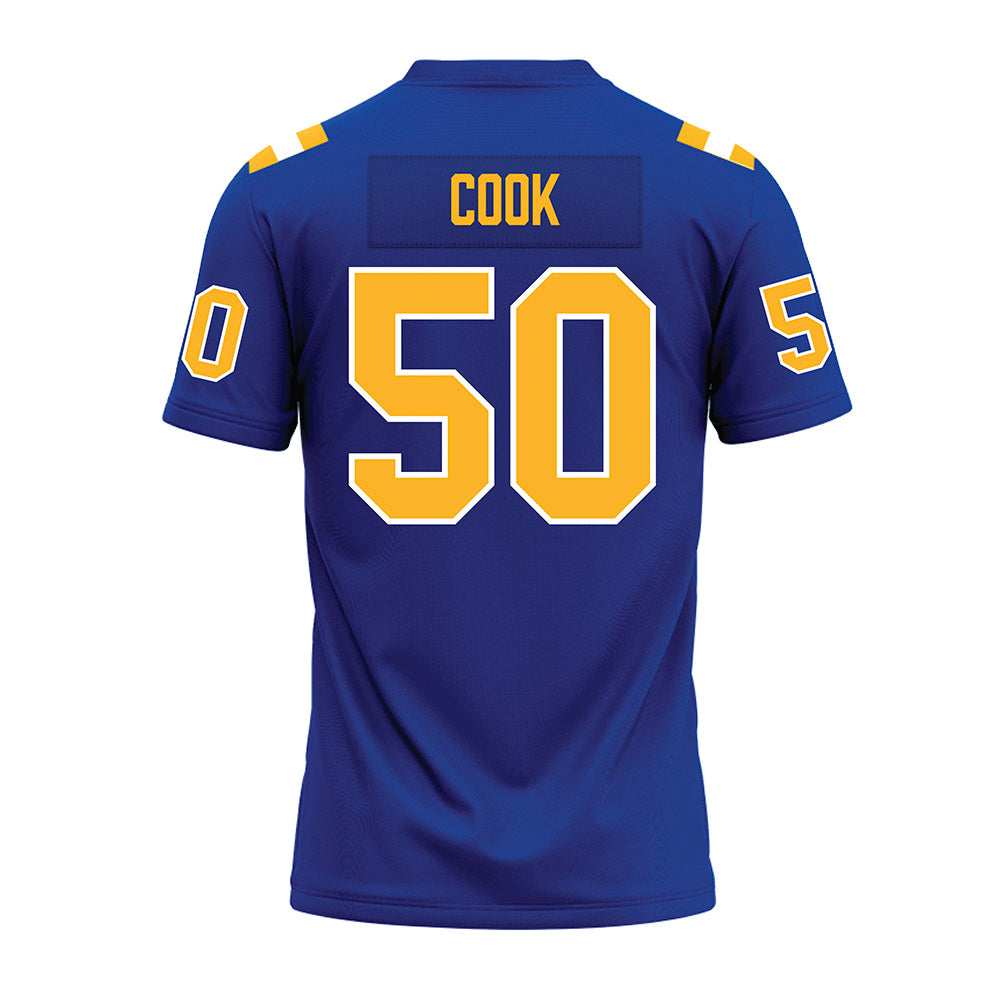 Pittsburgh - NCAA Football : Denim Cook - Blue Premium Football Jersey-1