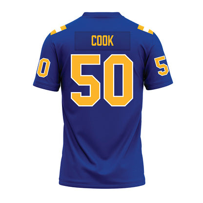 Pittsburgh - NCAA Football : Denim Cook - Blue Premium Football Jersey-1