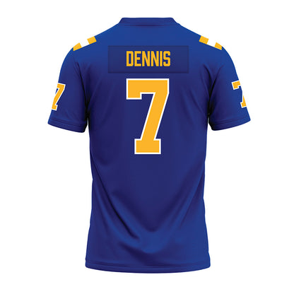 Pittsburgh - NCAA Football : SirVocea Dennis - Blue Premium Football Jersey-1