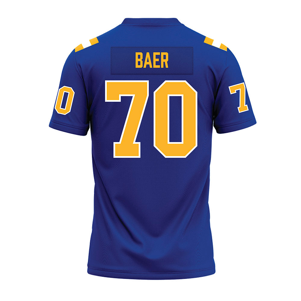 Pittsburgh - NCAA Football : Ryan Baer - Blue Premium Football Jersey-1