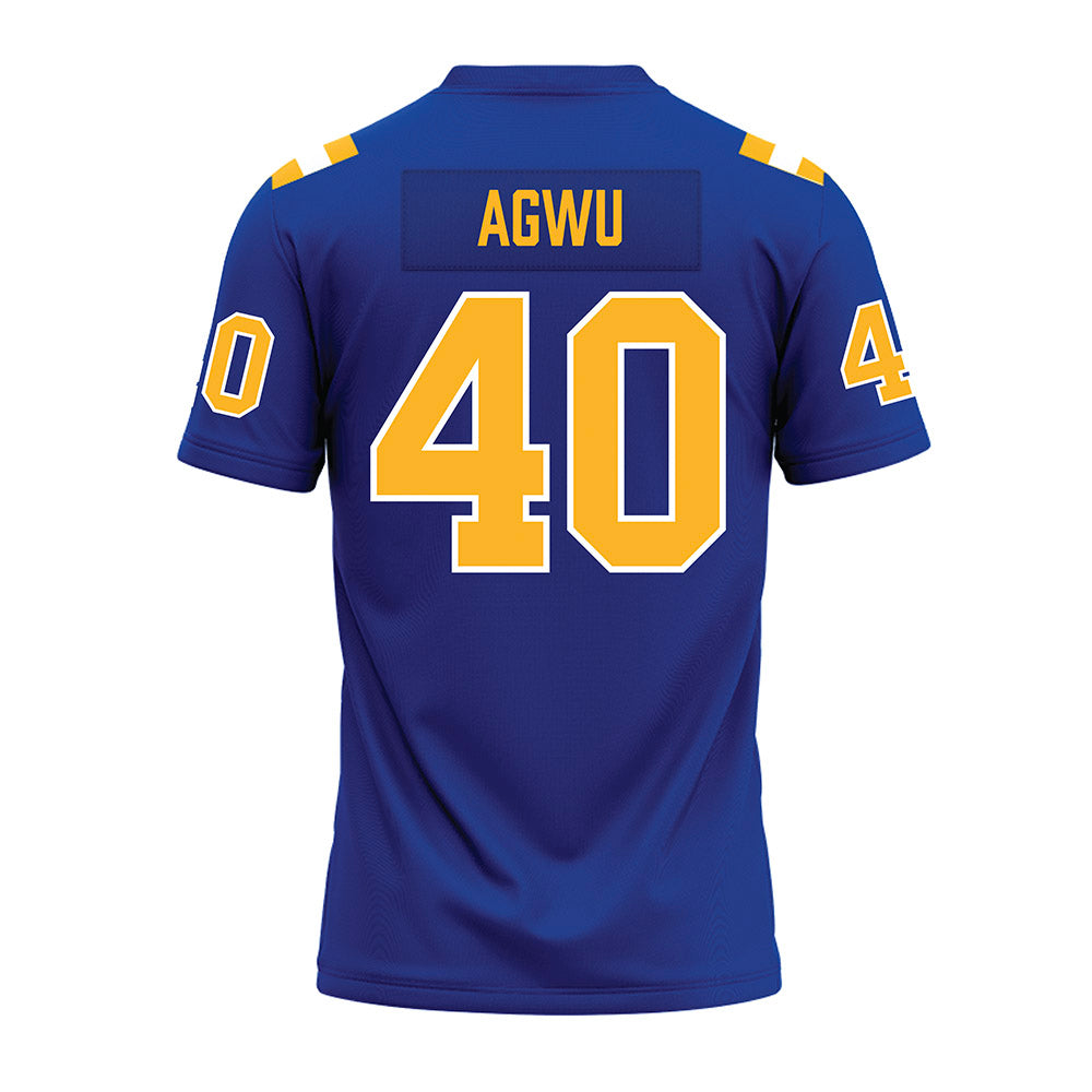 Pittsburgh - NCAA Football : Amah Agwu - Blue Premium Football Jersey-1