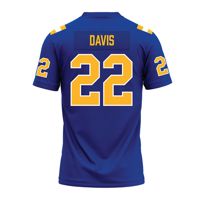 Pittsburgh - NCAA Football : Vincent Davis - Blue Premium Football Jersey-1