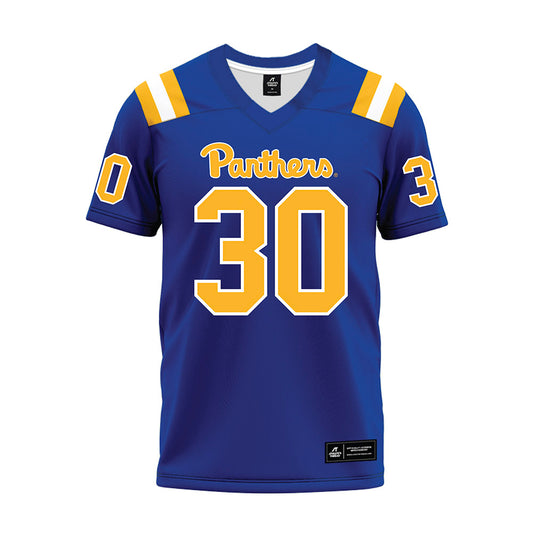 Pittsburgh - NCAA Football : John Wetzel - Blue Premium Football Jersey-0