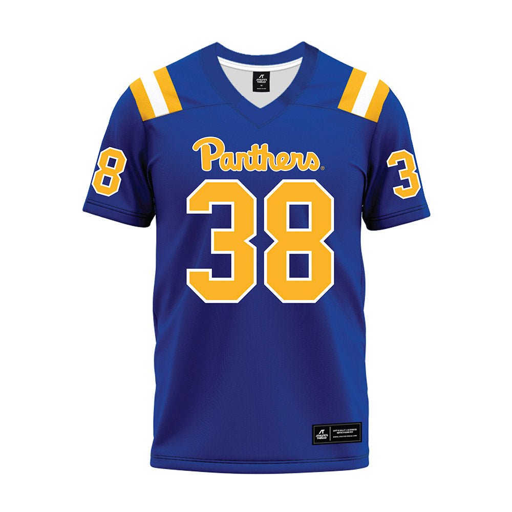 Pittsburgh - NCAA Football : Emmanuel Taylor - Blue Premium Football Jersey-0