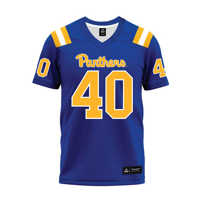 Pittsburgh - NCAA Football : Amah Agwu - Blue Premium Football Jersey-0