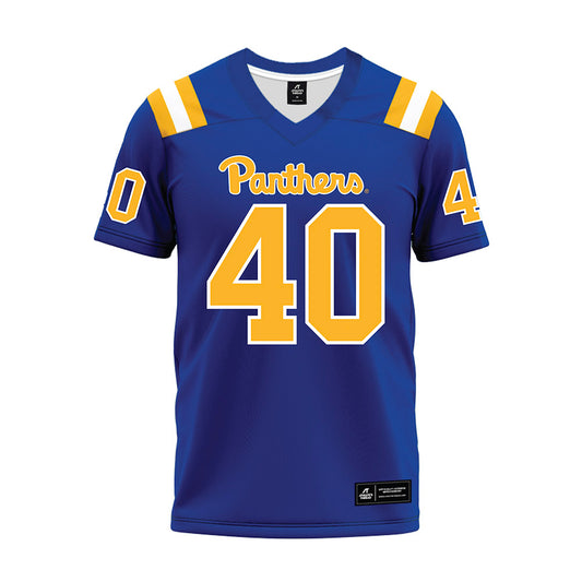 Pittsburgh - NCAA Football : Amah Agwu - Blue Premium Football Jersey-0