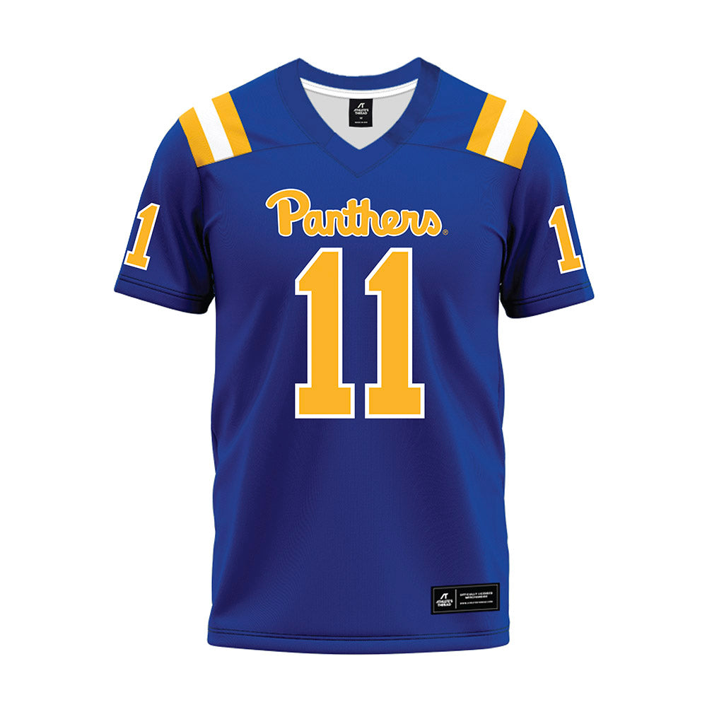 Pittsburgh - NCAA Football : Holden Geriner - Blue Premium Football Jersey-0