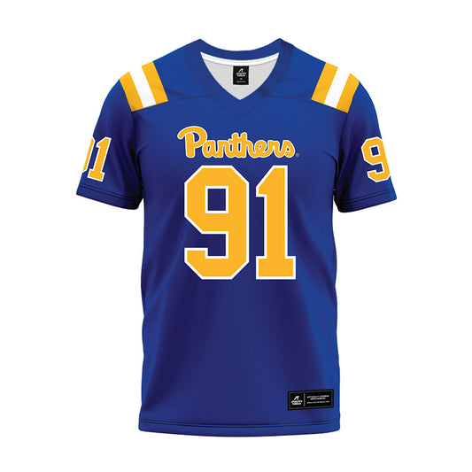 Pittsburgh - NCAA Football : Samuel Hunsaker - Blue Premium Football Jersey-0