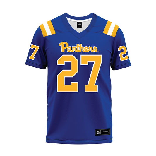 Pittsburgh - NCAA Football : Jaylin Brown - Blue Premium Football Jersey-0